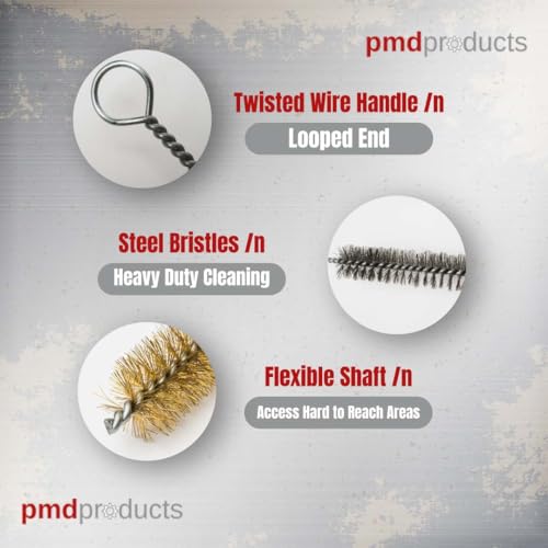 PMD Products 10-Piece Tube Cleaning Brush Kit | Brass W