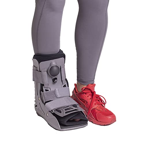 Ultra Light Short Full Shell Walking Boot- Air Cast for Foot &amp; Ankle Injury, Sprained Ankle, Fracture, Broken Foot, Achilles Tendon Injury, Post Surgery- Orthopedic Walker L4360, L4361