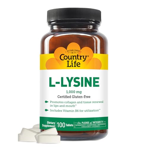 Country Life L-Lysine 500mg with Vitamin B6 – Immune Su