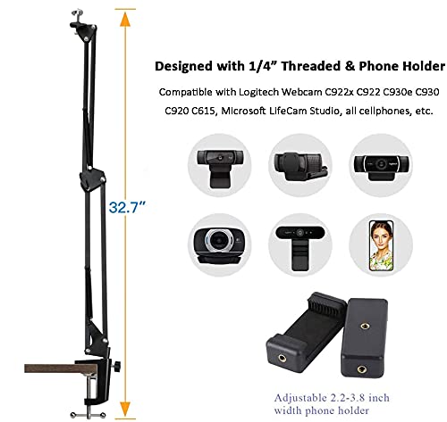 Etubby Webcam Mount Phone Holder Suspension Scissor Arm