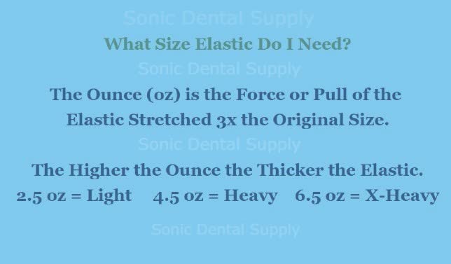 3/16 inch Heavy 4.5 oz - Orthodontic Elastic Rubber Bands - 100 Pack - Clear Latex Free, Small, Braces, Dreadlocks Hair Braids, Tooth Gap, Packaging, Crafts, Sonic Dental Supply - Made in USA