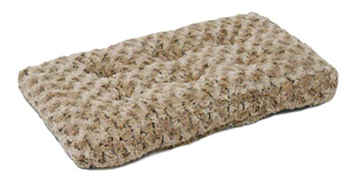 Plush Pet Bed; Ombré Swirl & Cat Bed; Mocha 17L x 11W x 1.5H - Inches for Toy Dog Breeds, 40618-STB, 18-Inch