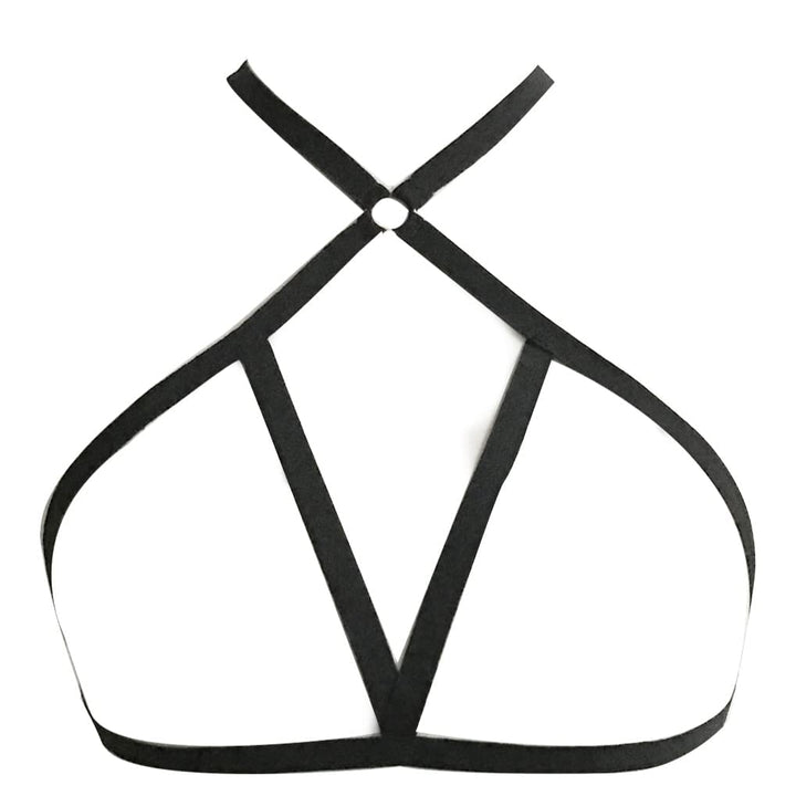 Black Bra Body Chain Belt Elastic Bra Body Chain Sexy Black Body Chain Belt Jewelry for Women and Girls(A)