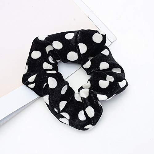 7 Pack Polka Dots Leopard Print Hair Scrunchies Long Hair Hair Eleastic Bands Scrunchy Hair Ties Ropes Ponytail Holders Cloth Bands Sleep, Shower or Make up Scrunchie for Girls and Women