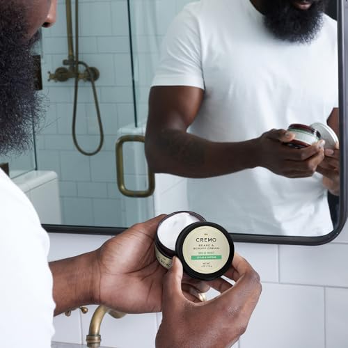 Cremo Beard & Scruff Cream, Wild Mint, 4 Ounce (Pack of 1) - Soothe Beard Itch, Condition and Offer Light-Hold Styling for Stubble and Scruff (Product Packaging May Vary)