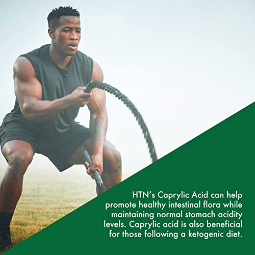 Caprylic Acid 600mg 200 Softgels | C8 Octanoic Acid from Pure 1g MCT Oil | Non-GMO &amp; Soy Free | Support Healthy Digestive and Intestinal Health | Keto Friendly