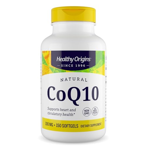 ® CoQ10 100 mg – Natural Trans-Isomer Ubiquinone – Yeast Fermented, Supports Heart Health & Cellular Energy – Non-GMO 150 Softgels