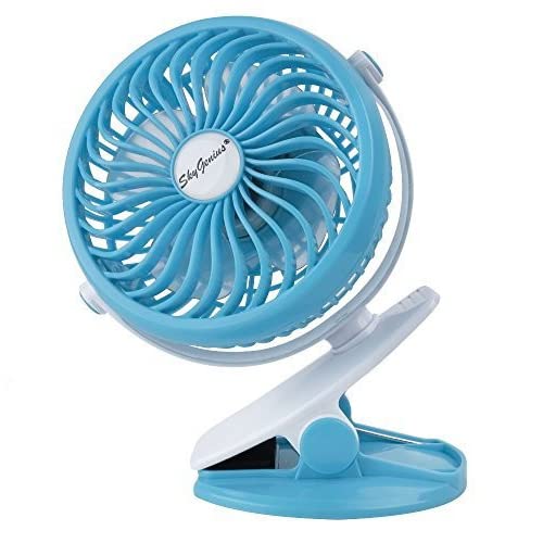 Battery Operated Clip on Fan for Baby Stroller Car Back Seat Laptop Travel Outdoors Camping ,Small Personal Fan Mini Desk Table Fan Portable Hand Held Powered by Rechargeable 2200mAh Battery or USB
