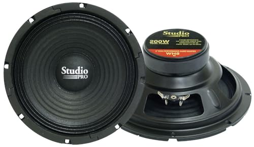 8 Inch Car Subwoofer Speaker - 200 Watt High Powered Car Audio Sound Component Speaker System w/ 1.0 Inch Kapton Bobbin Voice Coil, 8 Ohm, 25 Oz Magnet, Cloth Edge Suspension - WH8