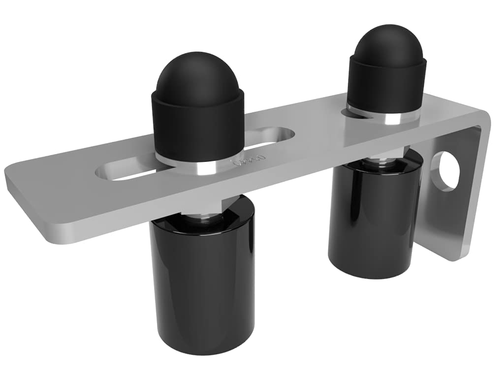 Gate Guide Adjustable - Smooth Black Nylon Double Rolle