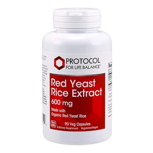Red Yeast Rice 600 mg - Made with Organic Red Yeast Rice - Dairy Free & Egg Free - 90 Veg Capsules