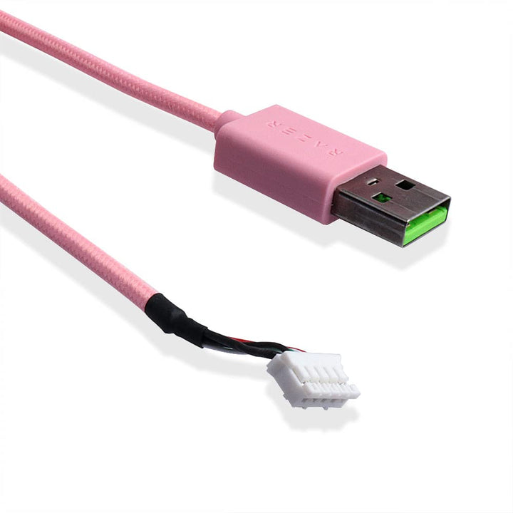 New USB Wire Data line/Audio Cable Replacement for Razer Kraken Kitty Edition/Ultimate Edition Headphone (Pink)