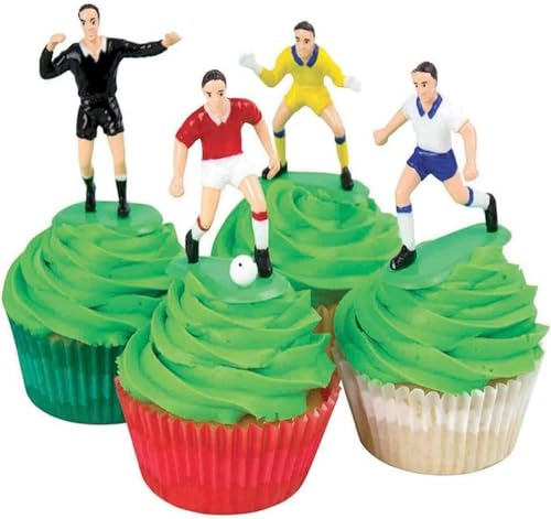Soccer Toppers for Cake and Cupcakes, Set of 9