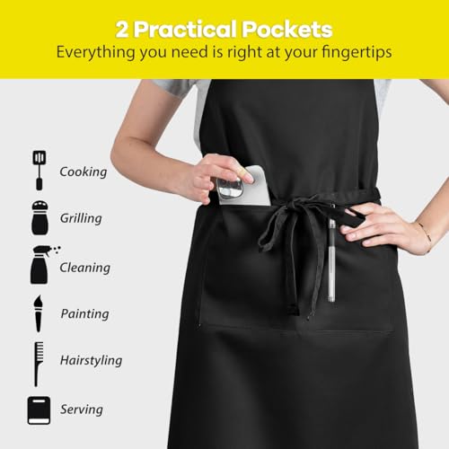 ROTANET Extra Large Aprons for Men Adjustable Bib Apron