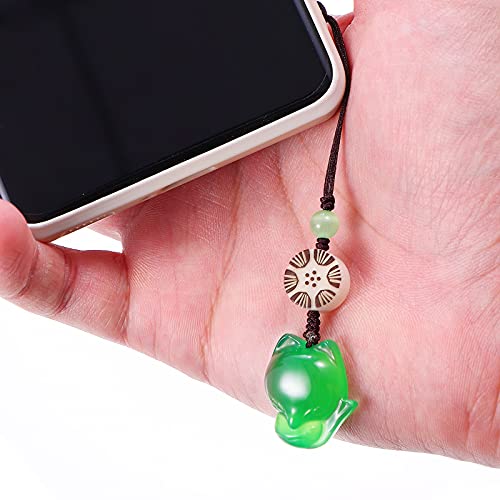 Hemobllo Cell Phone Strap Cartoon Fox Phone Charm Key C