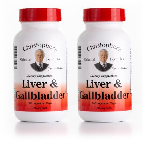 Christopher's Original Formulas Liver & Gallbladder Formula Capsules - Gallbladder Supplements With Digestive Enzymes - Supports Digestive System with Natural Herbs - Pack of 2