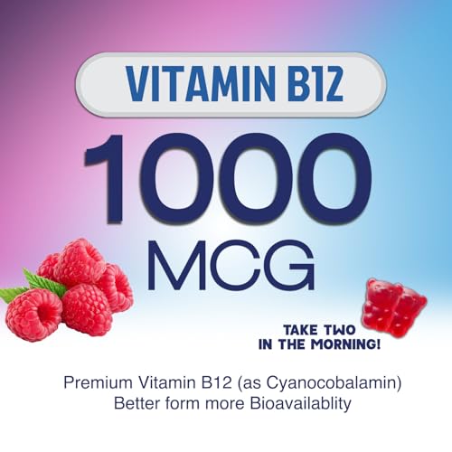 Energy Gummies Vitamin B12 1000 mcg, Green Tea Natural 