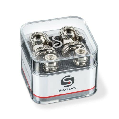 S Locks Guitar Strap Locks and Buttons (Pair) Nickel