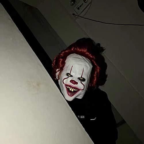 Halloween mask Scary clown mask Creepy clown mask decorated for Cosplay props