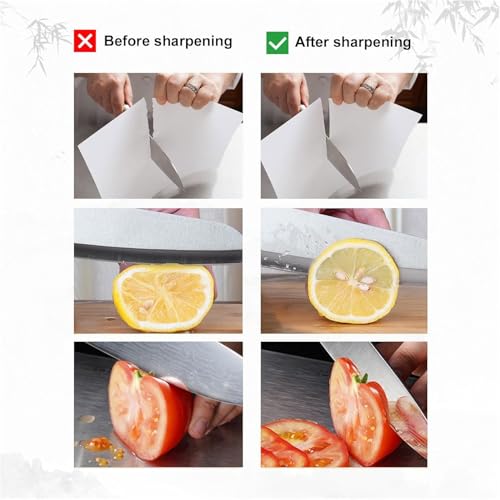 Knife Sharpening Stone Kit, Professional Japanese Whetstone Sharpener Stone Set, Premium 4 Side Grit 400/1000 3000/8000 Water Stone, Flattening Stone, Angle Guide, Leather Strop, Anti Cut Gloves