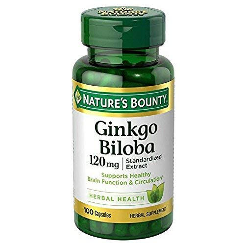 Nature&#39;s Bounty Ginkgo Biloba 120mg, 100 Capsules (Pack of 2)