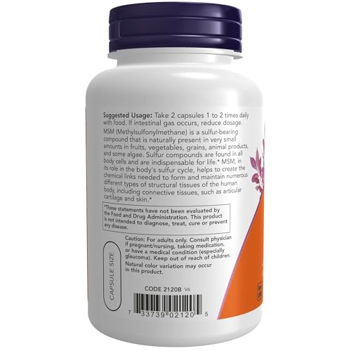 NOW Foods Supplements, MSM (Methylsulfonylmethane) 1,00