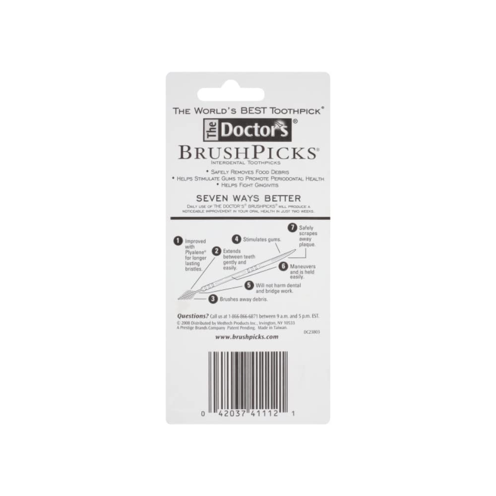 The Doctor&#39;s Brushtal Toothpicks | 120-Picks per pack | (3-Pack)