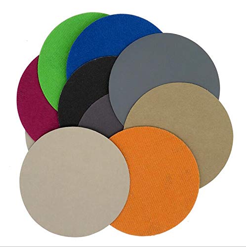 30pcs 150mm /6 Inch Grit 320/400/600/800/1000/1500 Water Dry Sanding Discs Hook Loop Sandpaper Round Sandpaper Disk Sand Sheet