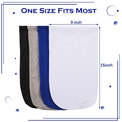 4 Pieces Unisex Dreadlock Cap Long Hair Dreads Head Wrap Sleeping Cap Hair Accessories Sleep Bonnet for Men Women (Black, White, Blue, Gray)