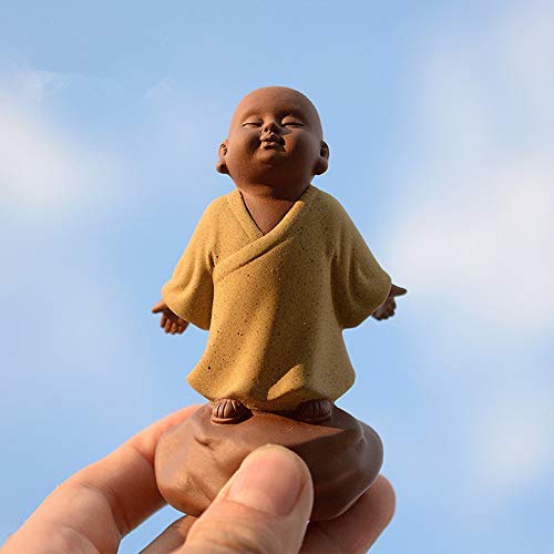 Kingzhuo Ceramic Little Cute Buddha Statue Monk Figurin