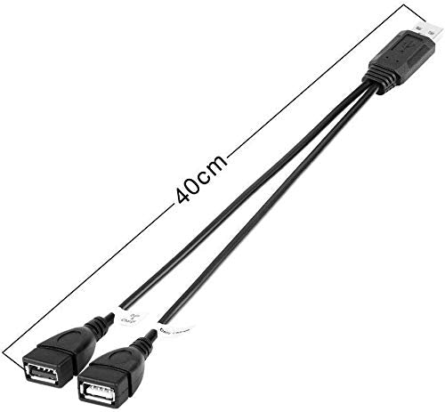 Electop USB 2.0 A Male to Dual USB Female Jack Y Splitter Charger Cable