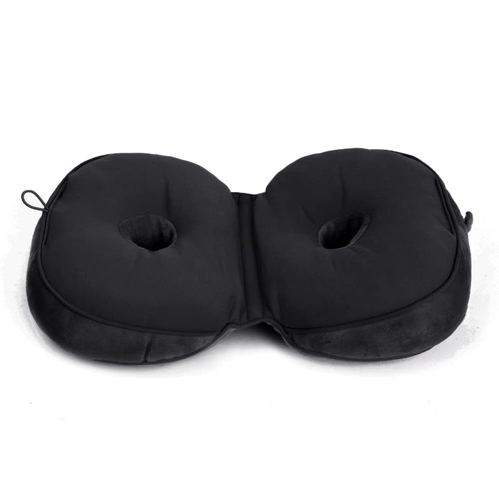 Dual Comfort Cushion Lift Hips Up Seat Cushion,Multifunction Foldable Beautiful Butt Posture Correction,for Hip and Tailbone Pain Office Home Chair and Car Seat Cushion (Black)