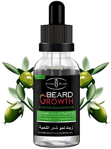 Aichun Beauty Beard Oil Mustache Hair Growth Pure Natural Nutrients Skin Cleansing Vitamins Grapefruit Seed Oil Ginger Andrea Hair Growth 30Ml
