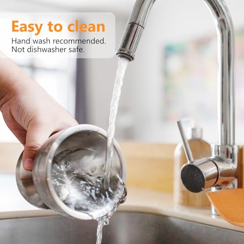 18/8 Stainless Steel Mortar and Pestle with Brush,Pill Crusher,Spice Grinder,Herb Bowl,Pesto Powder