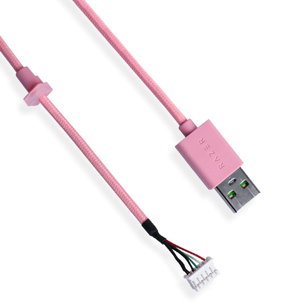 New USB Wire Data line/Audio Cable Replacement for Razer Kraken Kitty Edition/Ultimate Edition Headphone (Pink)