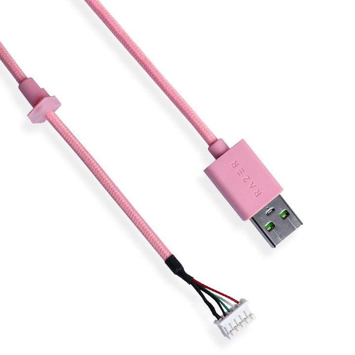 New USB Wire Data line/Audio Cable Replacement for Razer Kraken Kitty Edition/Ultimate Edition Headphone (Pink)