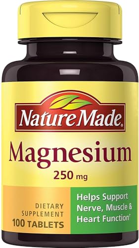 Nature Made Magnesium 250 mg Tablets 100 ea (Pack of 5)