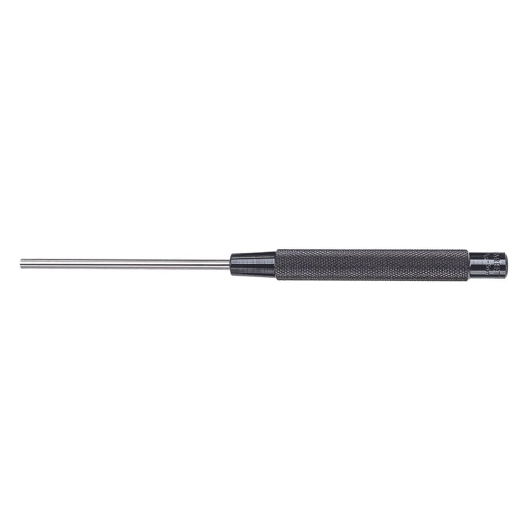 Extra-Long Drive Pin Punch with Knurled Grip for Driving Pins Into or Out of a Workpiece - Hardened and Tempered Steel, 8 Length, 3/16 Punch Diameter - 248B