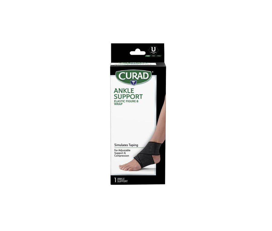 Curad Elastic Figure-Eight Ankle Wrap, Medium
