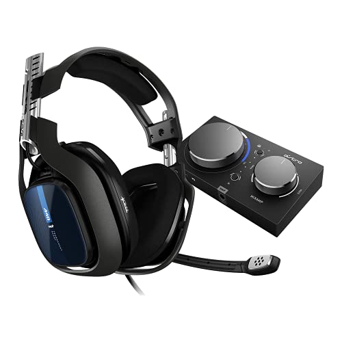 A40 TR Wired Headset + MixAmp Pro TR with Dolby Audio for PlayStation 5, PlayStation 4, PC, Mac - Black/Blue