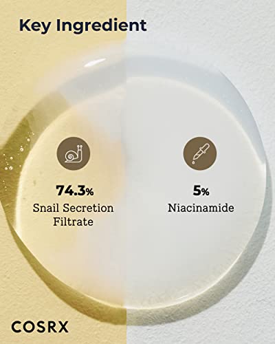Niacinamide 5% + Snail Mucin 74% Dual Essence, Anti Aging Face Serum for Dull Skin, Mothers day gifts for mom, Sensitive Skin, Not Tested on Animals, Korean Skin Care, 2.70 fl.oz / 80ml