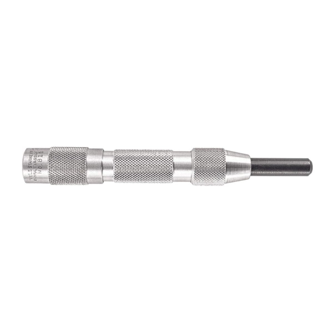 Hinge Locating Automatic Center Punch with Adjustable Stroke - 125mm Length, 16mm Diameter Tapered Point - 819