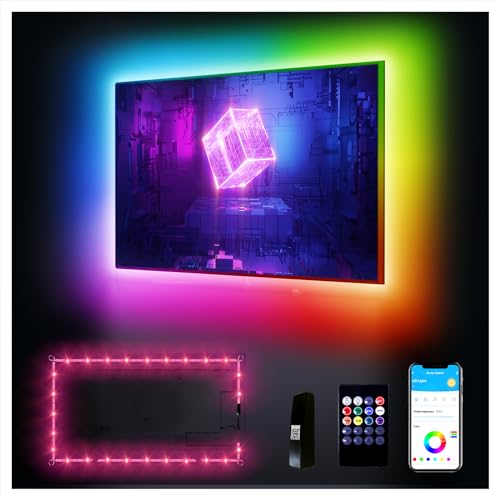 LED Lights for TV 14.8ft,TV LED Backlight for 65-75Inch, RGB Behind TV LED Lights for Bluetooth,Music Sync APP and Remote Control, Strip Lighting for Christmas Gaming Room HDTV Mood