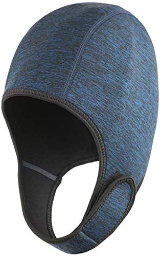 Neoprene Scuba Diving Hood 2mm Wetsuit Hood Cap Swim Cap with Chin Strap Waterproof Surfing Cap Thermal Hood Diving Cap Headgear for Swimming Kayaking Snorkeling Sailing Canoeing Water Sports