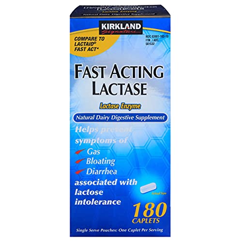 Kirkland Signature Fast Acting Lactase - 180 Caplets
