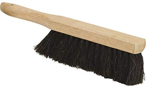 Horse Hair Bench Brush, Dust Brush for Home, Car, or Workshop, 13.5 Inch Wooden Handle