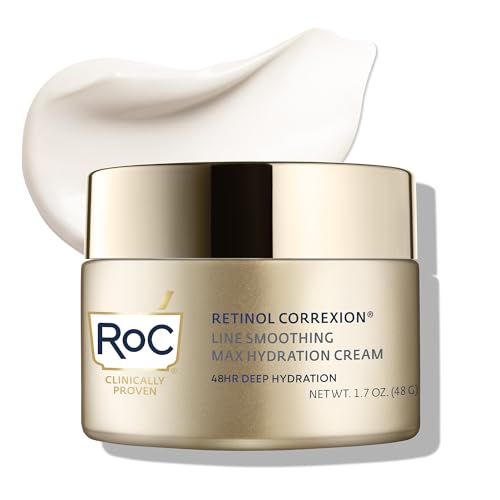 Retinol Correxion Max Daily Hydration Anti-Aging Face Moisturizer with Hyaluronic Acid for Fine Lines, Dark Spots, Post-Acne Scars, Oil Free, Stocking Stuffers, 1.7 Ounces (Packaging May Vary)