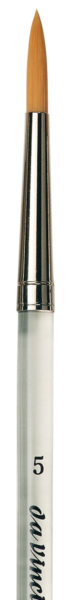 da Vinci Nails Series 15700 Gel Technique Nail Brush, Round Extra Fine Synthetic with Plexiglass Handle, Size 5