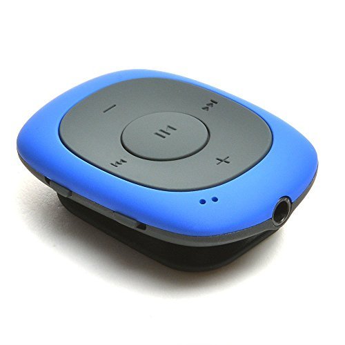 AGPTEK G02 8GB Clip MP3 Player with FM Shuffle, Portable Music Player with Sweatproof Silicone Case for Sports, Blue
