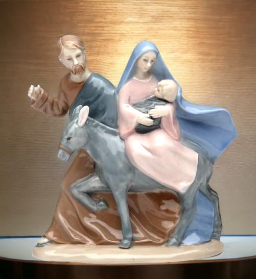 10265 The Holy Family's Journey Ceramic Figurine, 4-1/8-Inch, Brown